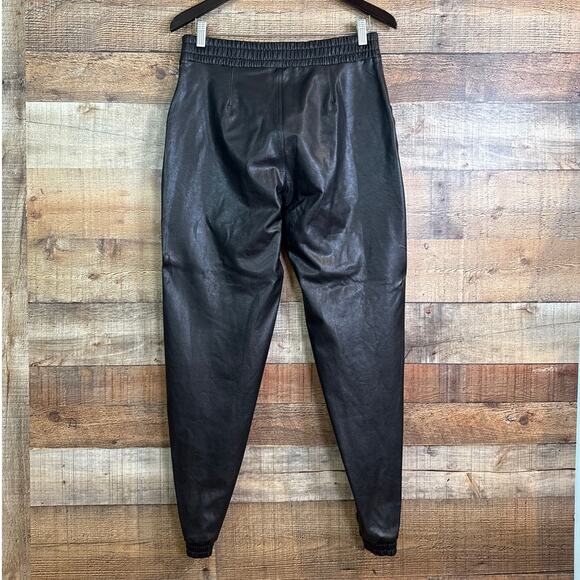SPANX Leather Like Jogger Pants Black Size Medium - Picture 4 of 10